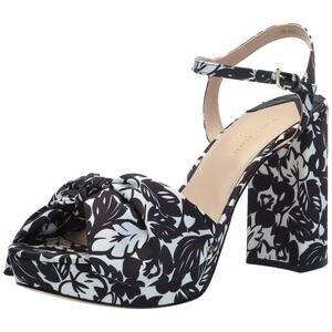 Kate Spade New York Women's Lucie Trop Foliage Platform Sandal Black EU 38 US 8